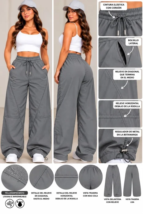 Pantalon Baggy Rompeviento Excelente Calidad Talles M/l/xl/xxl/3xl/4xl