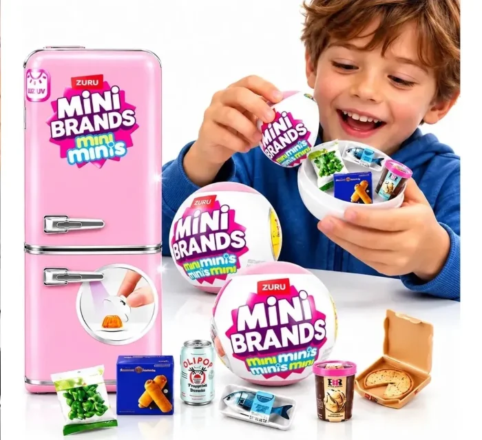 Juguete Heladera Mini Brands C/ Dos Bolsas Sorpresas, Juguetes Virales, Navidad