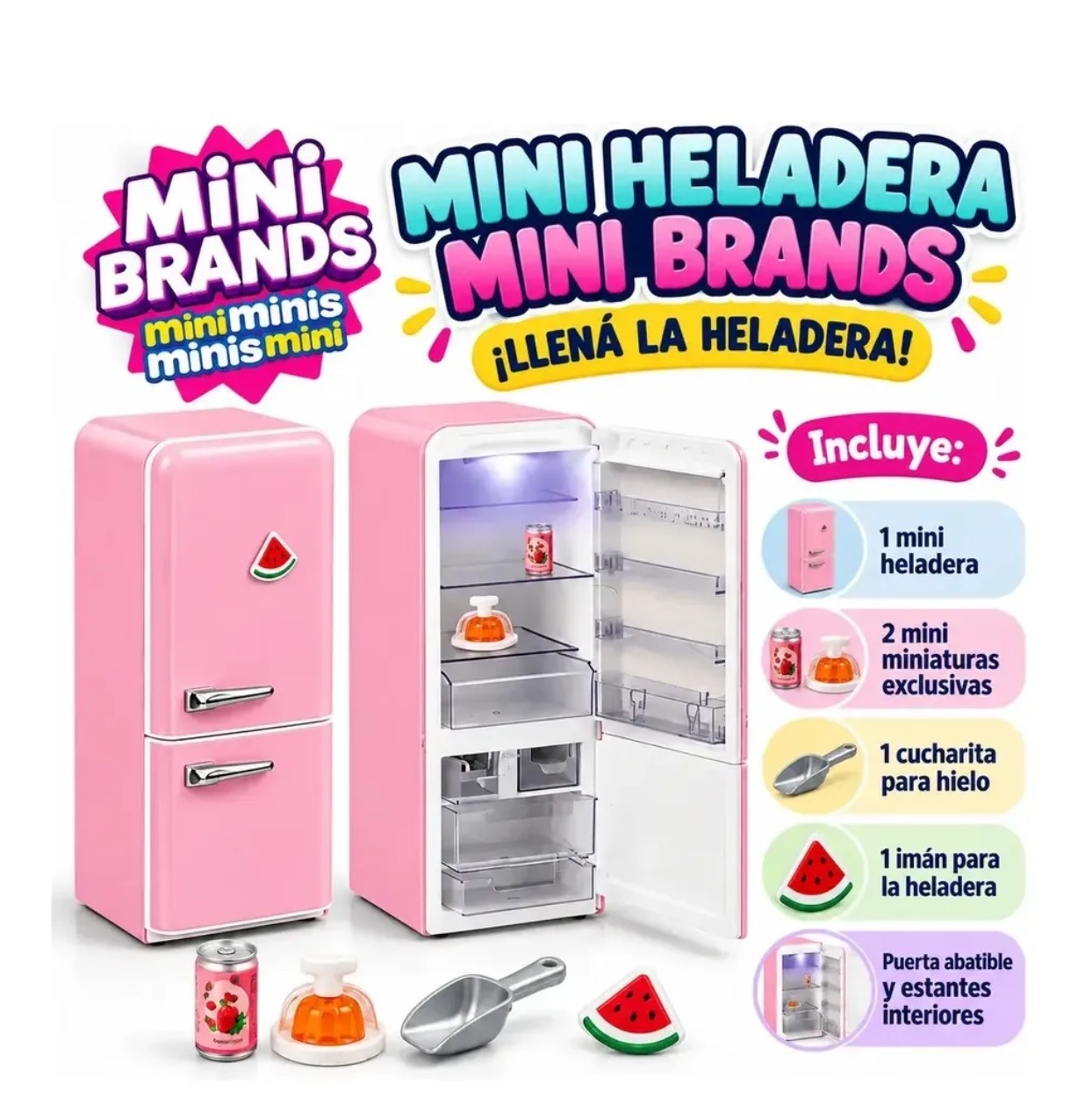 Juguete Heladera Mini Brands C/ Dos Bolsas Sorpresas, Juguetes Virales, Navidad - Imagen 5