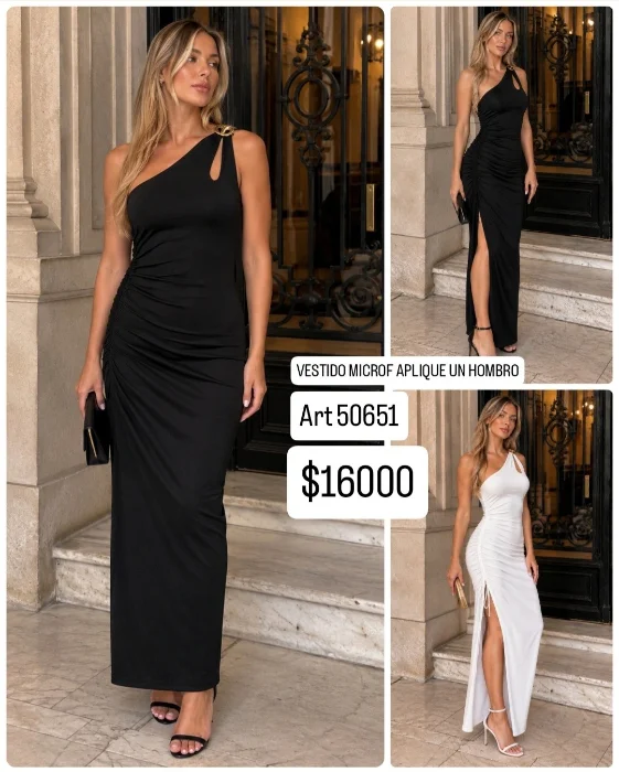 Vestido Frunce Aplique