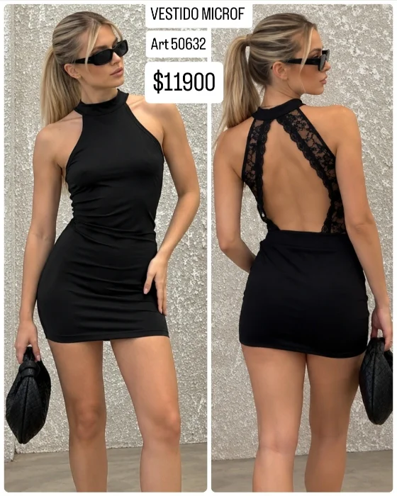 Vestido Espalda Encaje