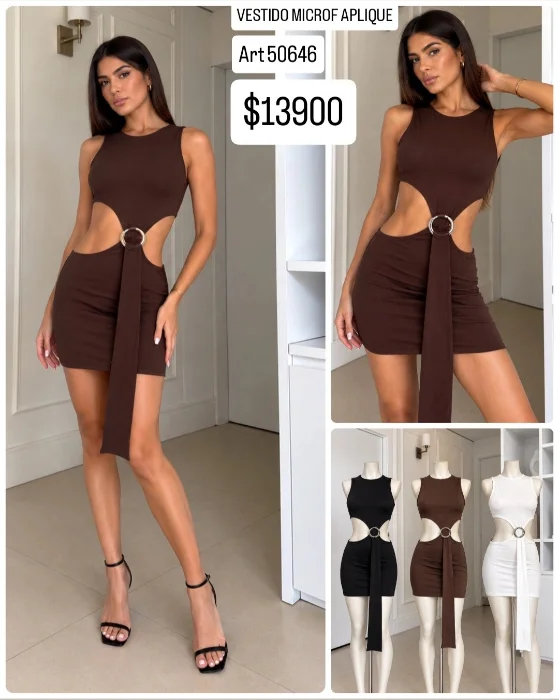 Vestido Aplique Corto