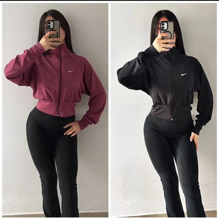 Campera Deportiva Cintura y Puño Ancho! Micro Laycra Deportivo.