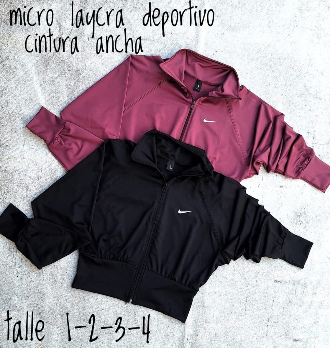 Campera Deportiva Cintura y Puño Ancho! Micro Laycra Deportivo. - Imagen 3