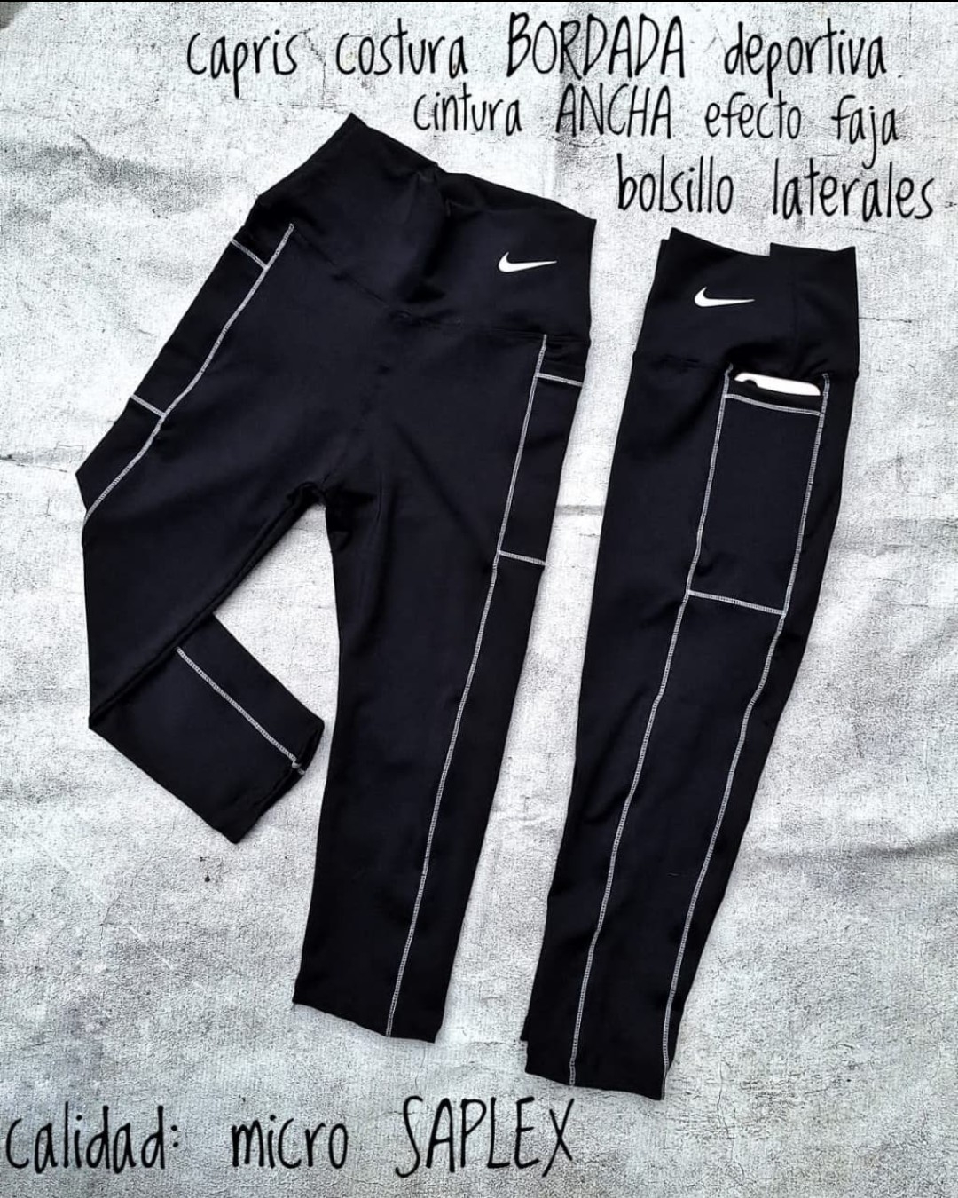 Capri Deportivo Bordado con Bolsillos Laterales. Saplex - Imagen 3