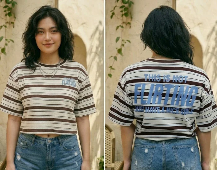 Remera Wafle con Lineas