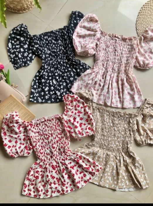 Blusa  Flor Manga Corta