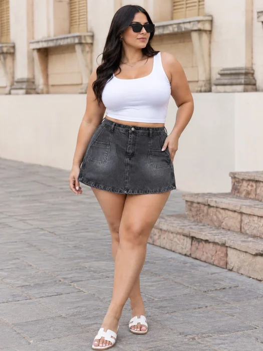Mini Short Palque T Gris Oscuro