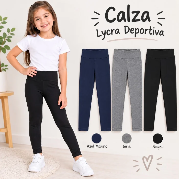Calzas Larga Nena Lycra Deportiva