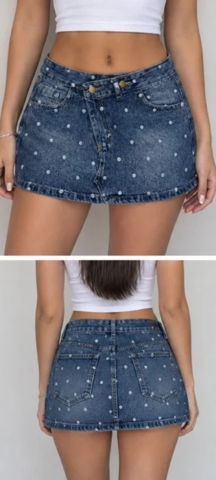 Short Pollera  con Lunares