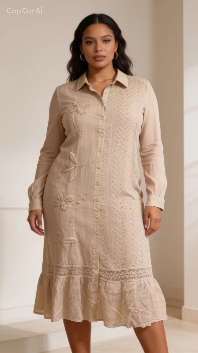 Tunica Bordada Beige