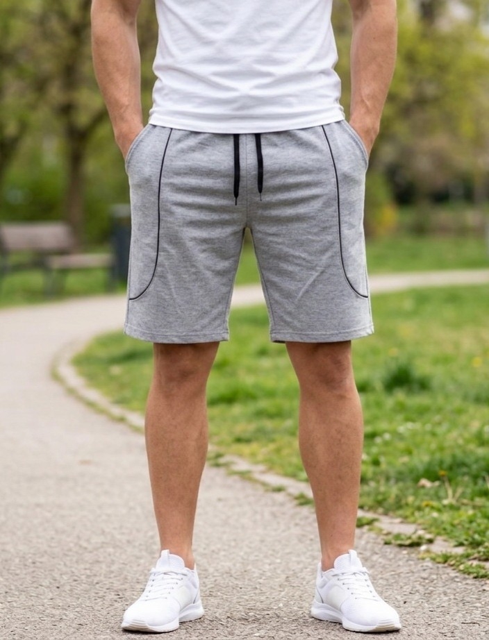Short Algodon Rustico con Lineas - Imagen 2