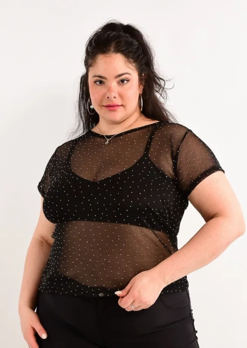 Remera Tul Stras Curvy