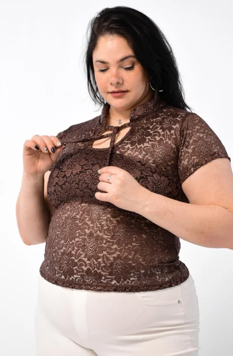 Remera Encaje Foil Curvy