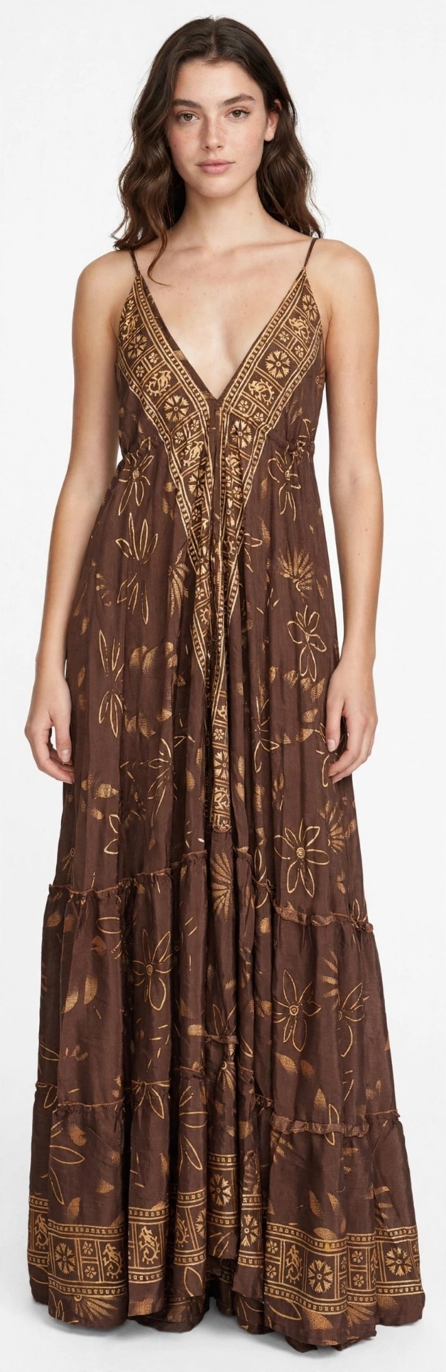 Vestido Boho  Seda  Indu - Imagen 2