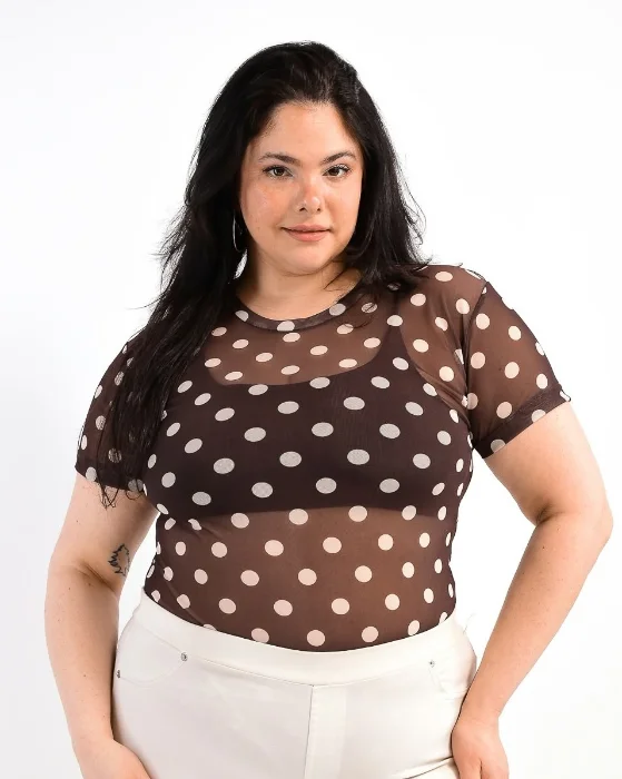 Body Tul Lunares Curvy
