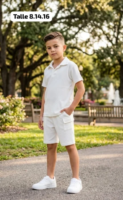 Conjuntos Wafle Short Cargo