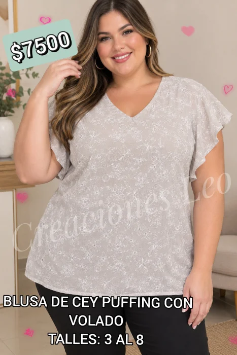 Blusa de Cey Puffing con Volado!