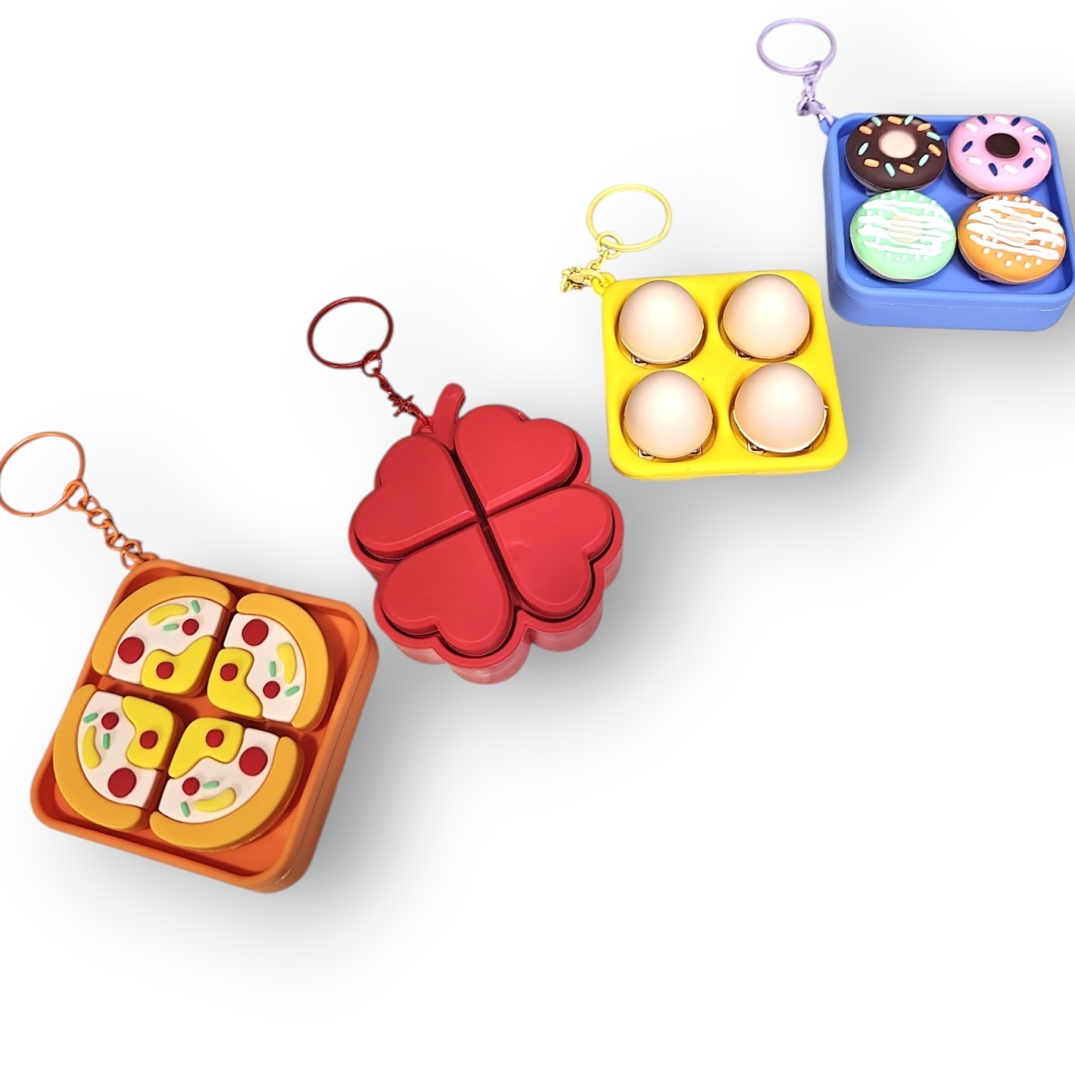 Llaveros Antiestres Tecla Tipo Clicker Comida, Navidad, Juguetes Virales - Imagen 5
