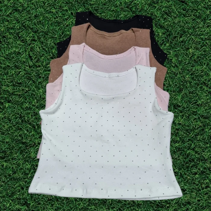 Musculosas con Stras Algodón Laycra
