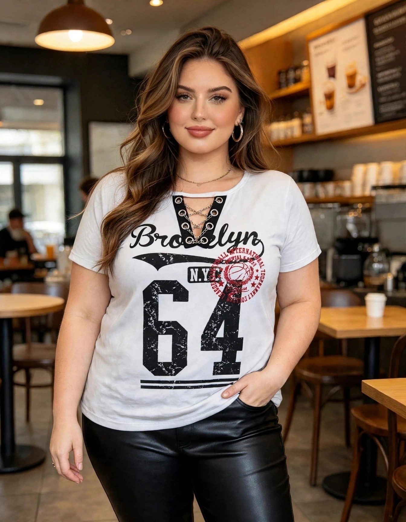 Remera Recta Choker con Cadena 64 - Imagen 2