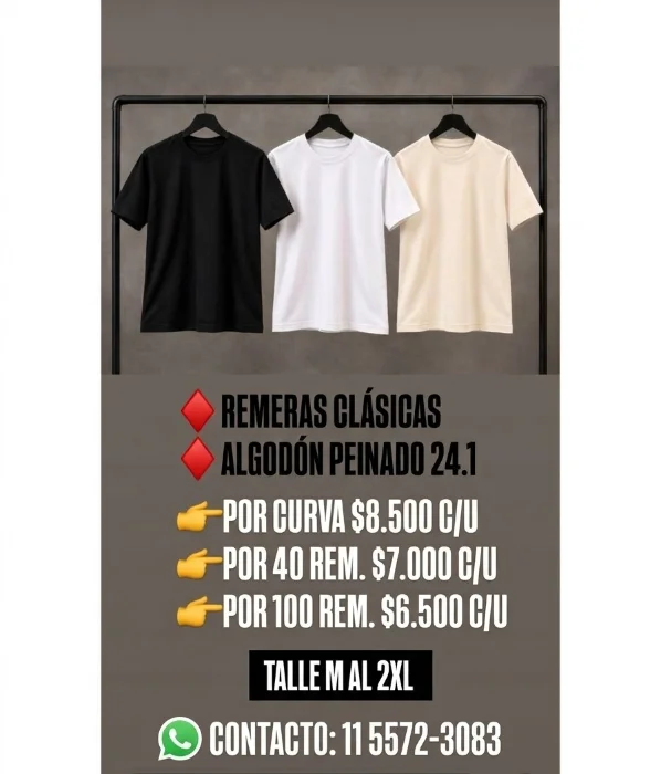 Remeras Clásicas

algodón Peinado 24.1