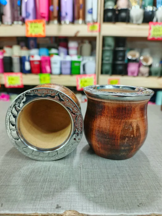 Mate de Algarrobo Virola Cincelada