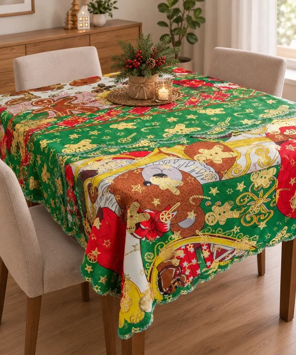 Mantel Navideño con Brillo