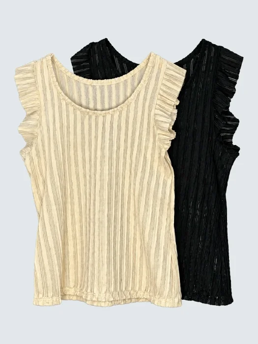 [265] Musculosa Crochet Cuello Redondo