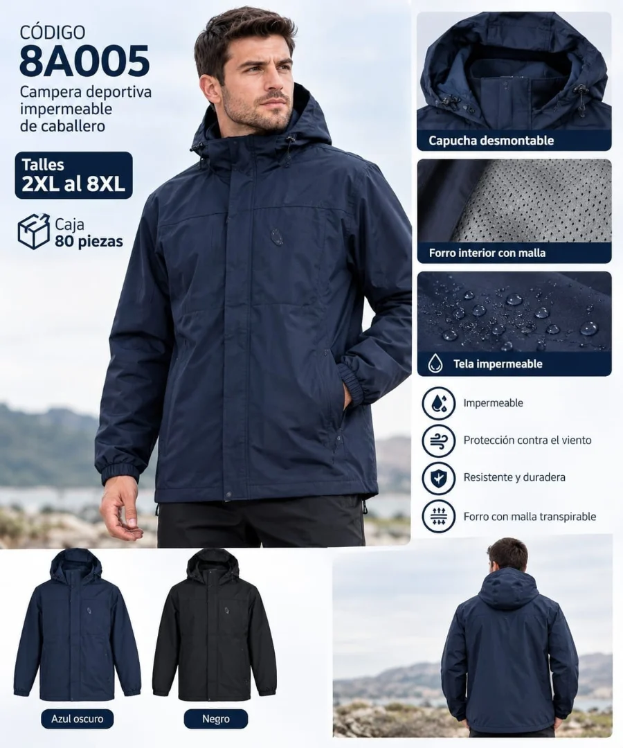 Campera Rompeviento Impermeable - Imagen 1