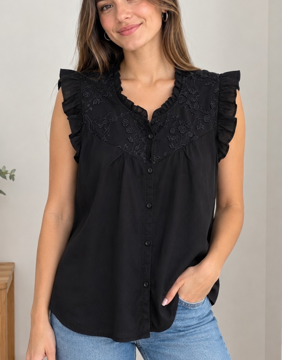 Blusa Brodery C/6botones - Imagen 3
