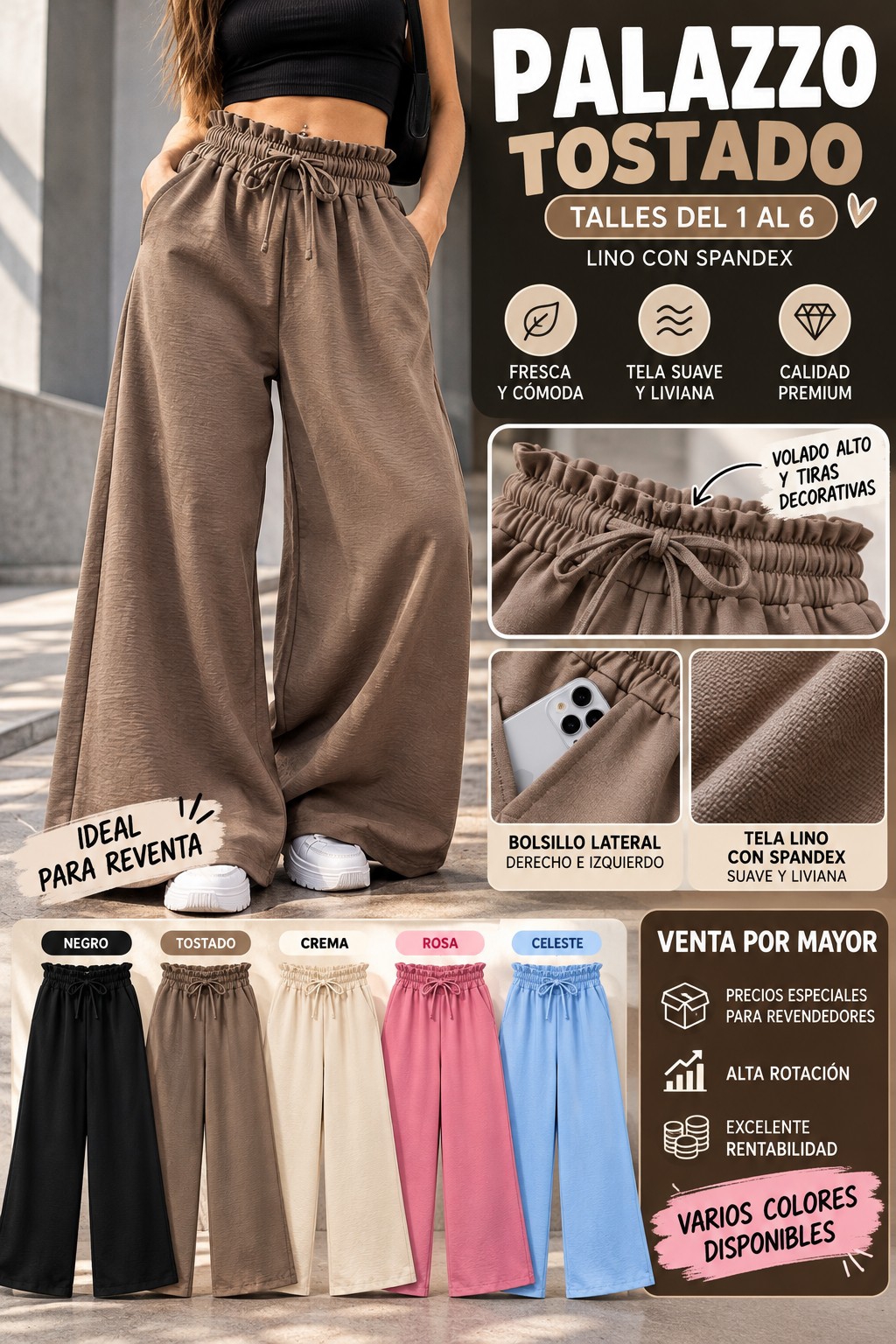 Para Chicas Lino con Spandex - Imagen 4