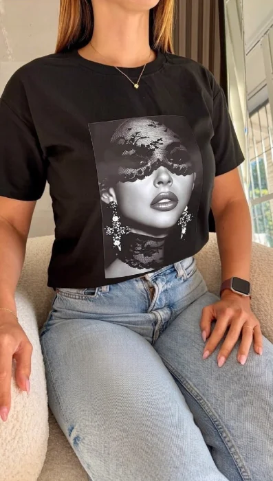 Remera Chica Antifaz Algodón
