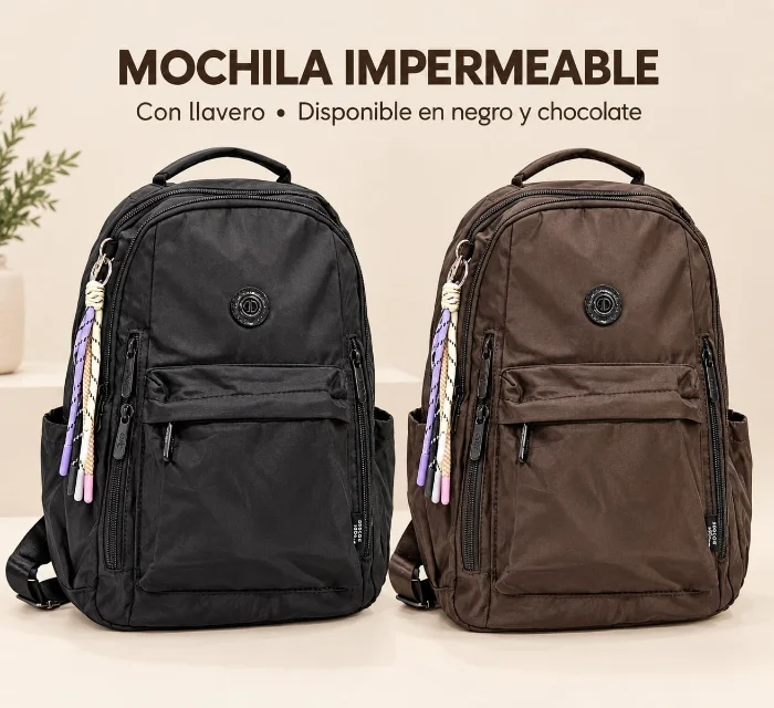 Mochila Impermeable con Llavero