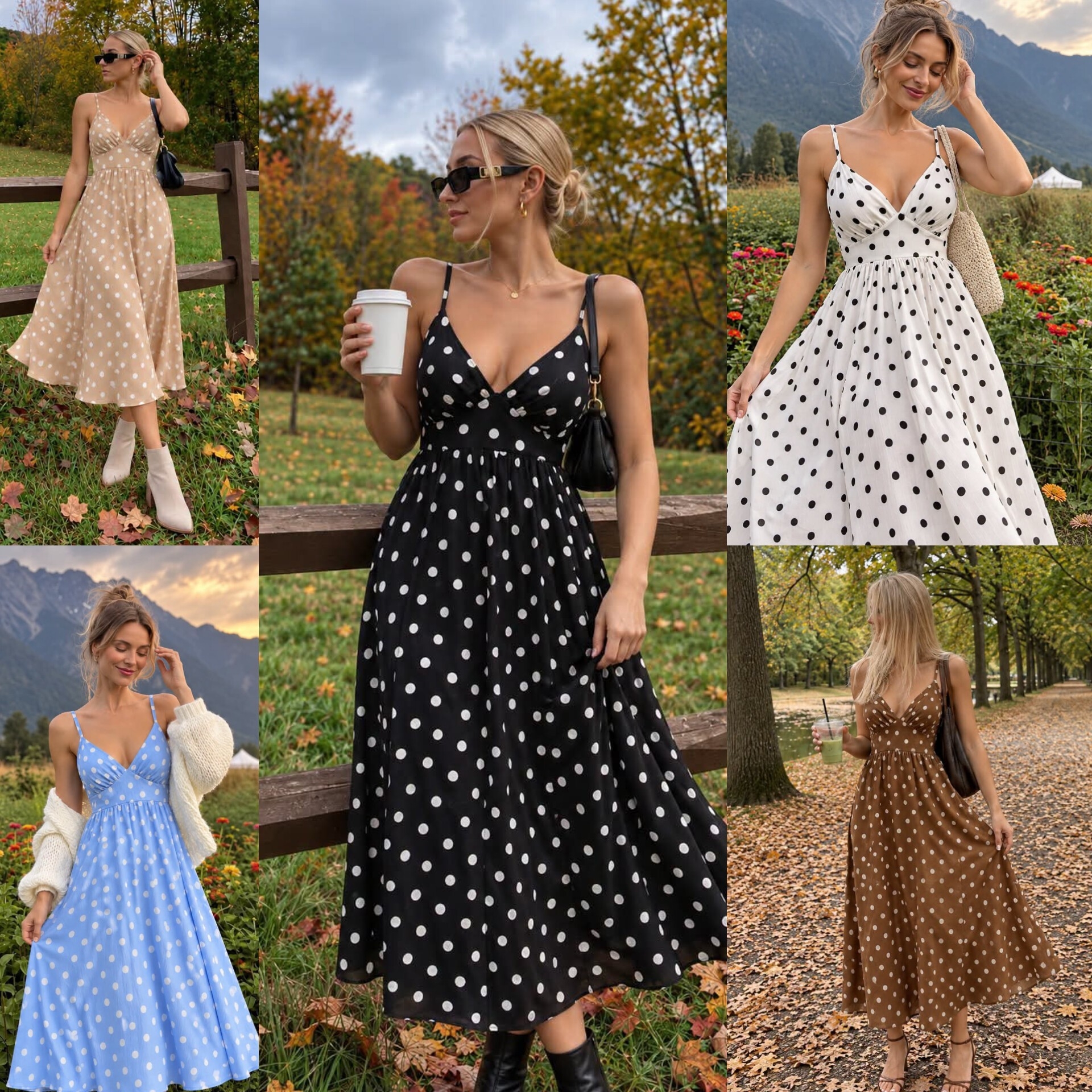 Vestido de Lino Estampado Lunares - Imagen 3