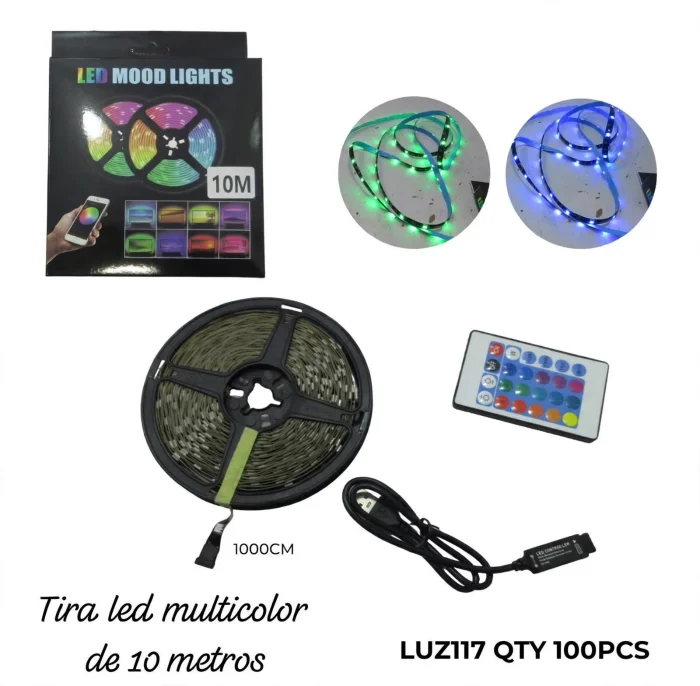 Luz Led Multicolor X 10 Mts