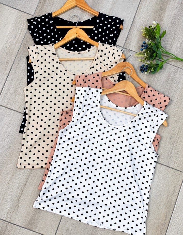 Musculosa Mini Manga Lunares Modal - Imagen 3