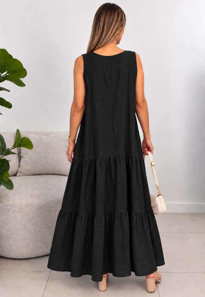Maxi Vestido Lino - Imagen 3