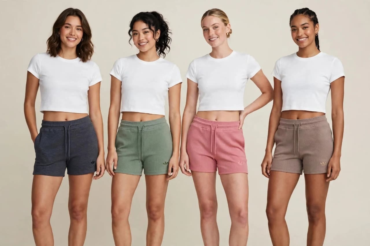 Short Adid.as Morley Vintage Bordados - Imagen 8