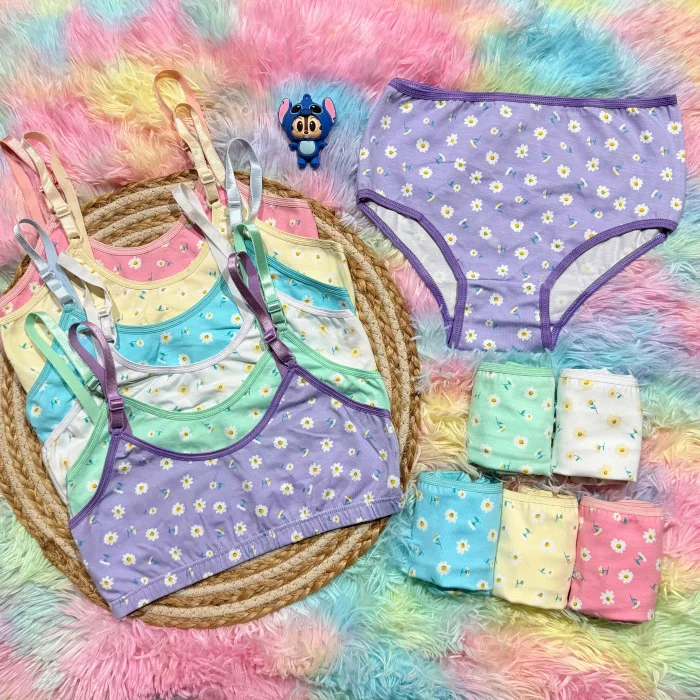 Conjuntos Juveniles Margaritas -lenceria Micatu