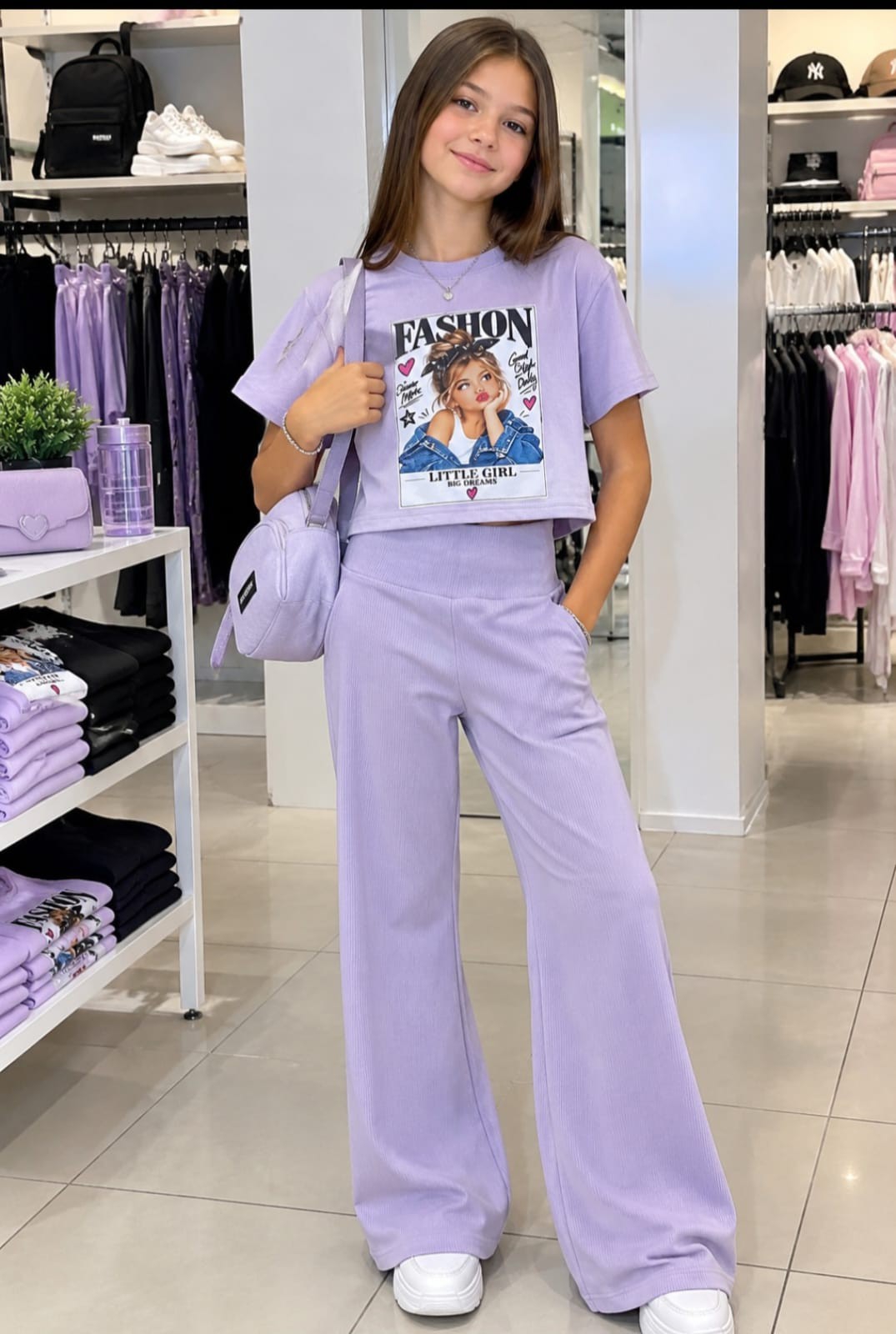 Conjuntos Pupera con Pantalón Campana Tela Morley - Imagen 3