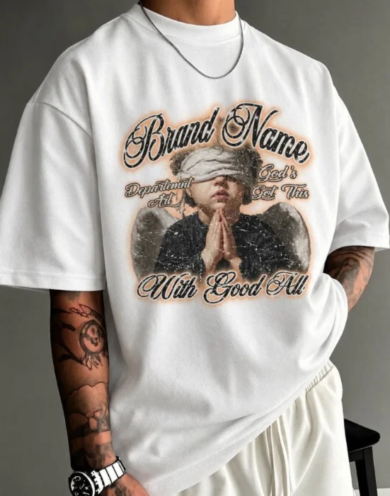 Remera Over Brand Name
