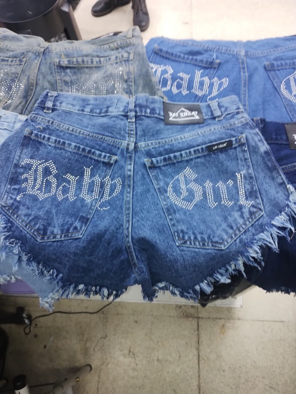 Shorts "baby Girls" con Strass las Locas Jeans - Imagen 2