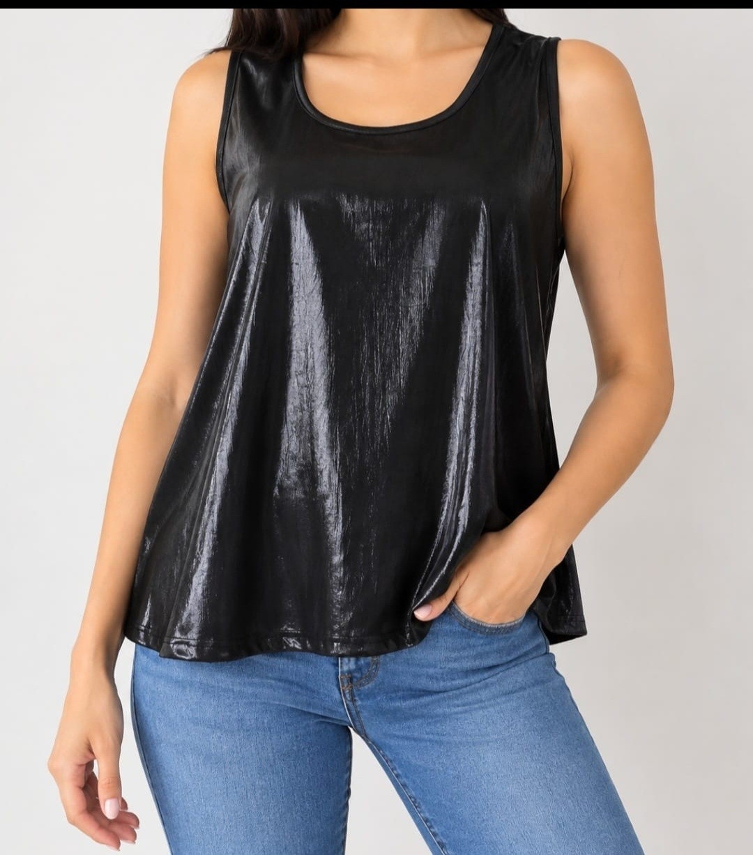 Musculosa  en Evase Brilloso Talle 4..5..6..7..8.. - Imagen 2