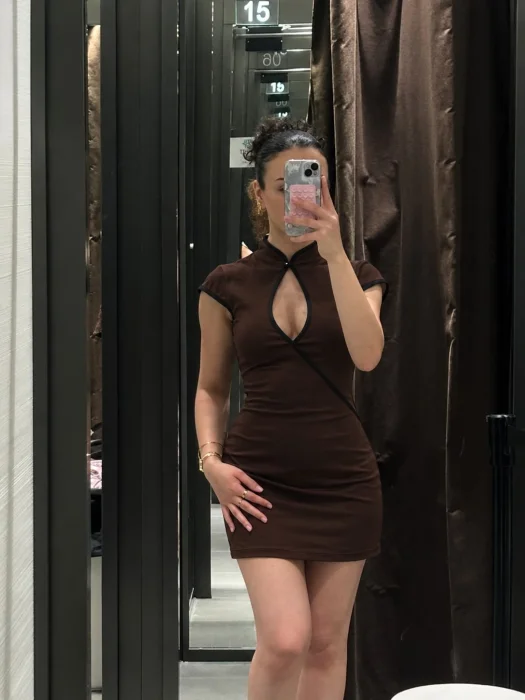 Vestido Corte Chino/vestidos Cortos/vestidos al Cuerpo/vestido para Salir/vestido