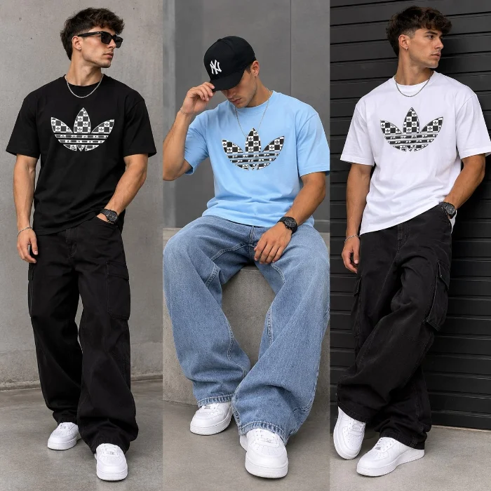 Remeras de Hombre Algodón Peinado Logo Grande