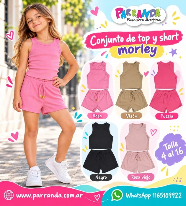 Conjunto de Musculosa y Shorts Morley Niña