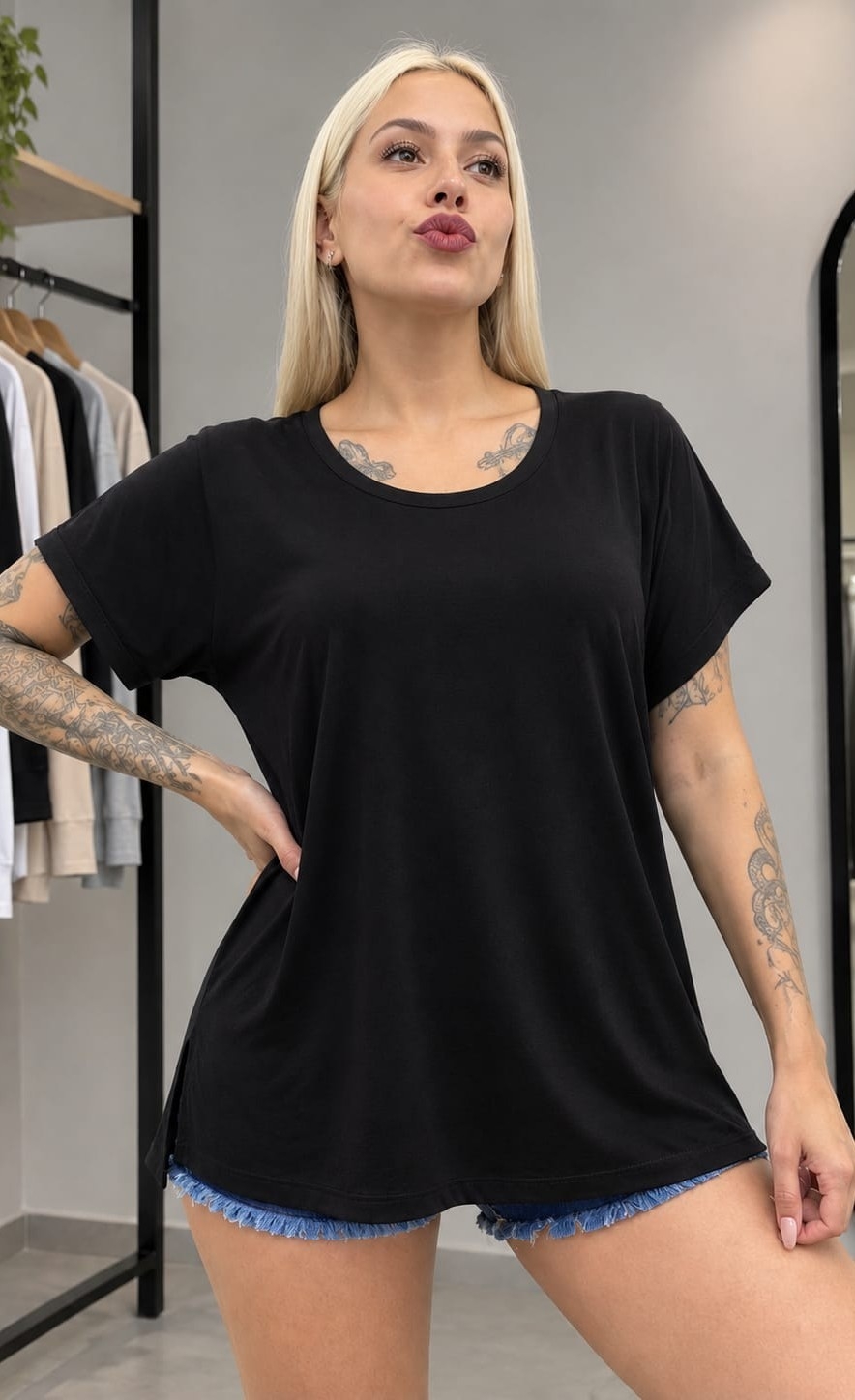 Remeron con Abertura a los Costados - Modal Viscosa - Imagen 2
