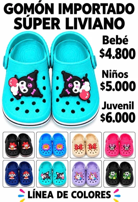 Gomon Importado para Bebé, Niños y Juveniles! Super Livianas