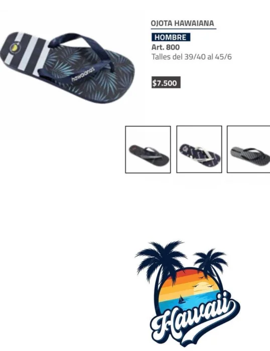 Hawaiana Original (la Nacional, No la Brasilera) de Hombre